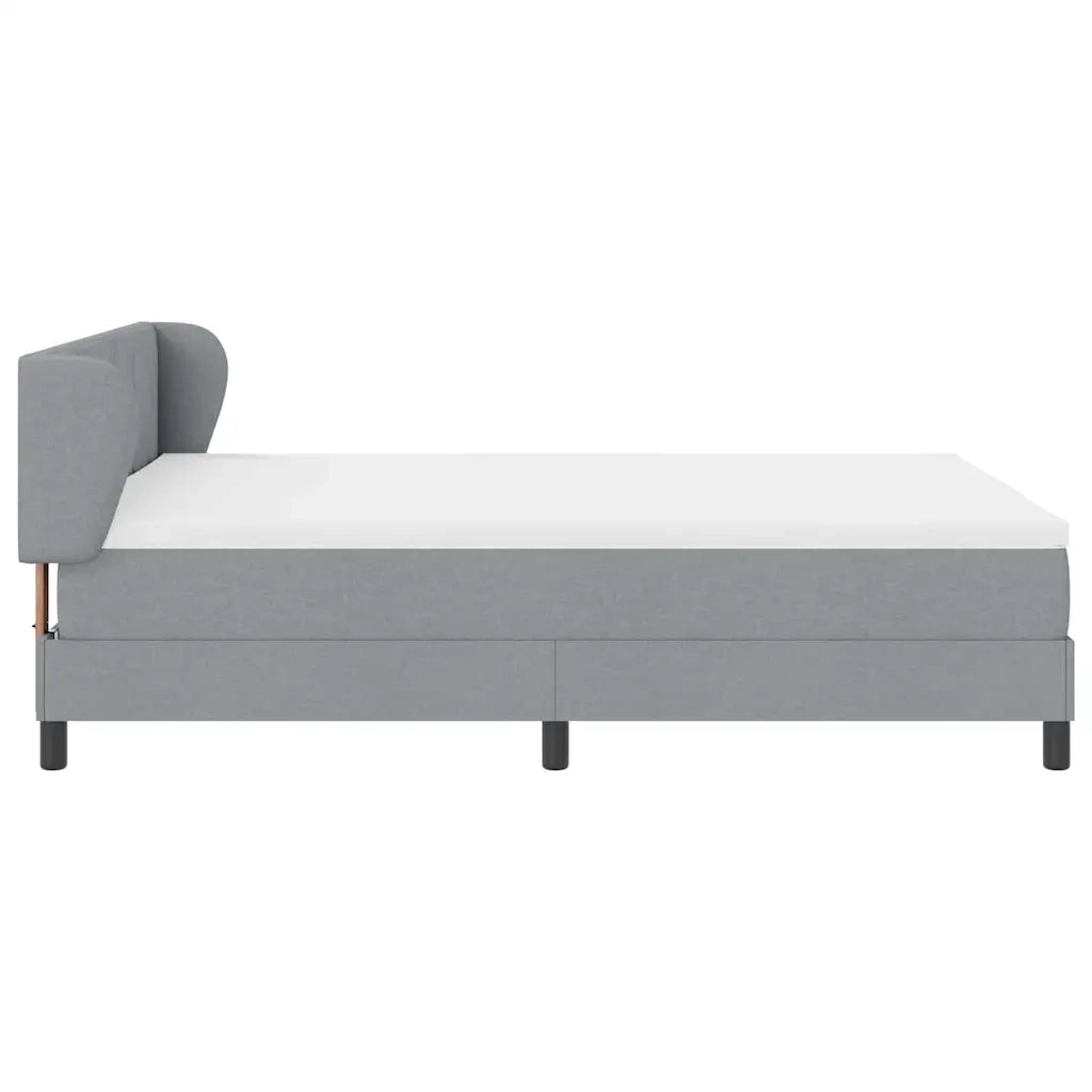 Letto a molle con materasso Grigio chiaro 140 x 200 cm Tessuto 3340087