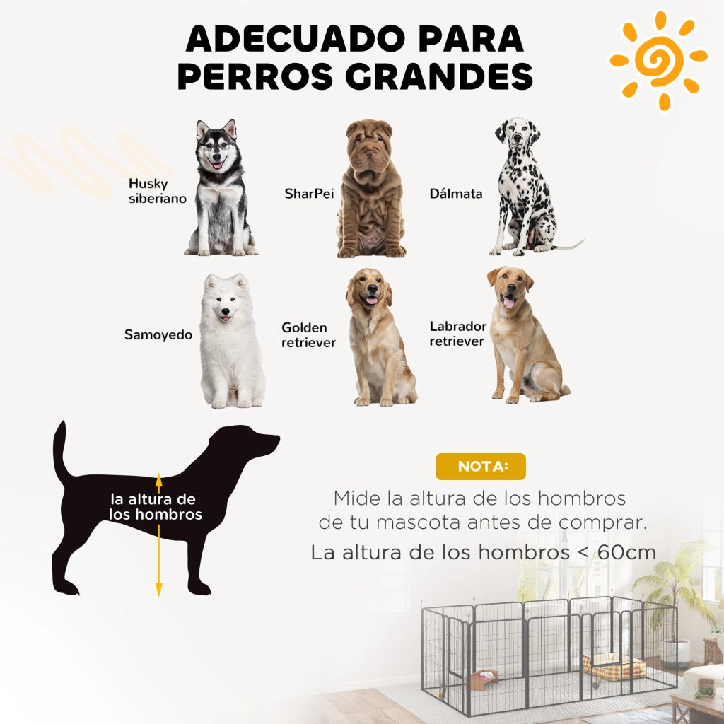 Recinzione per Cani 12 Pannelli ¨C zephmum ¨C Nero 100 cm