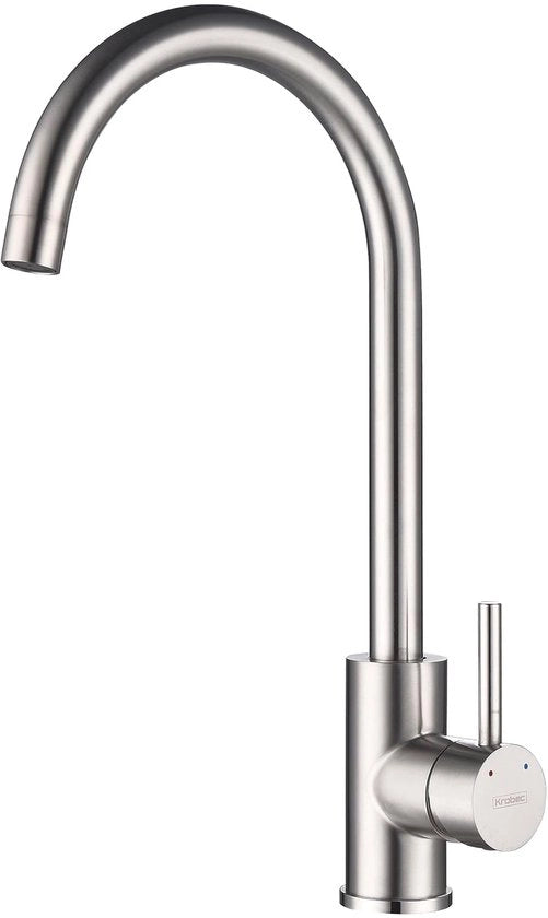 Cranio cucina con alto getto - 360° girevole - privo di piombo - acciaio inossidabile