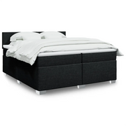 Giroletto a Molle con Materasso Nero 200x200 cm in Tessuto 3285990
