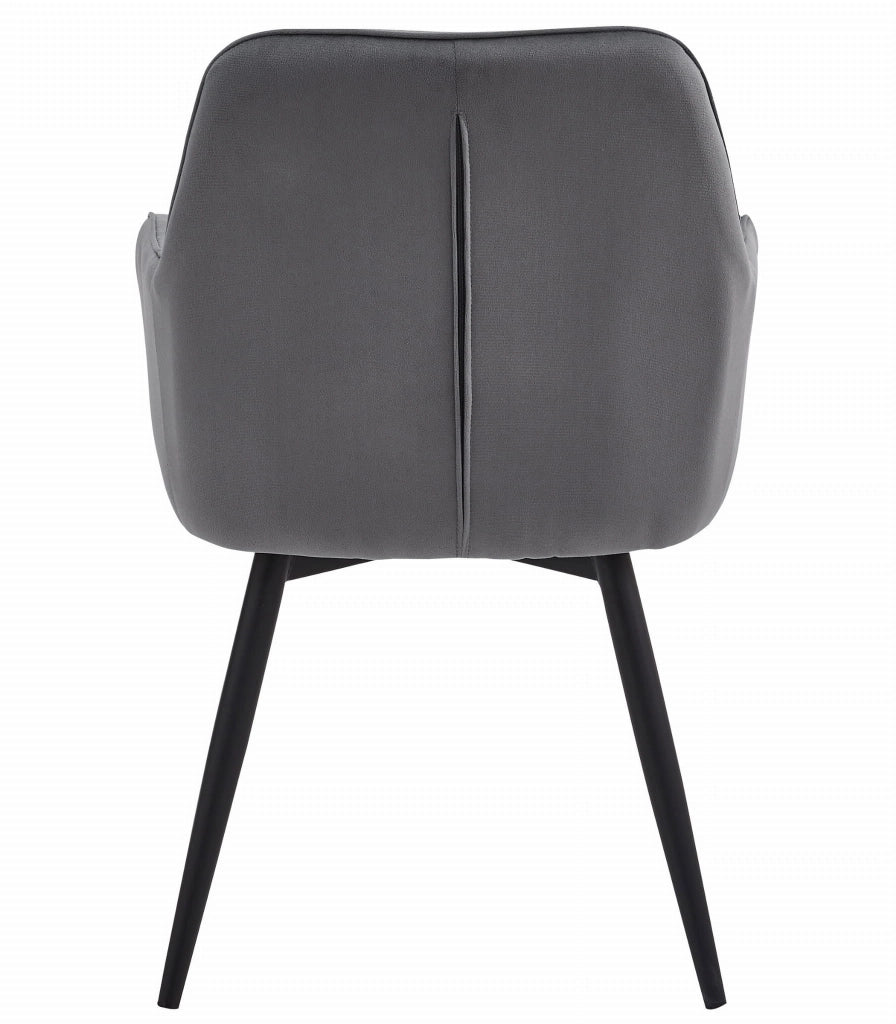 VALORA LUKK360 Sedia girevole in velluto grigio scuro x2