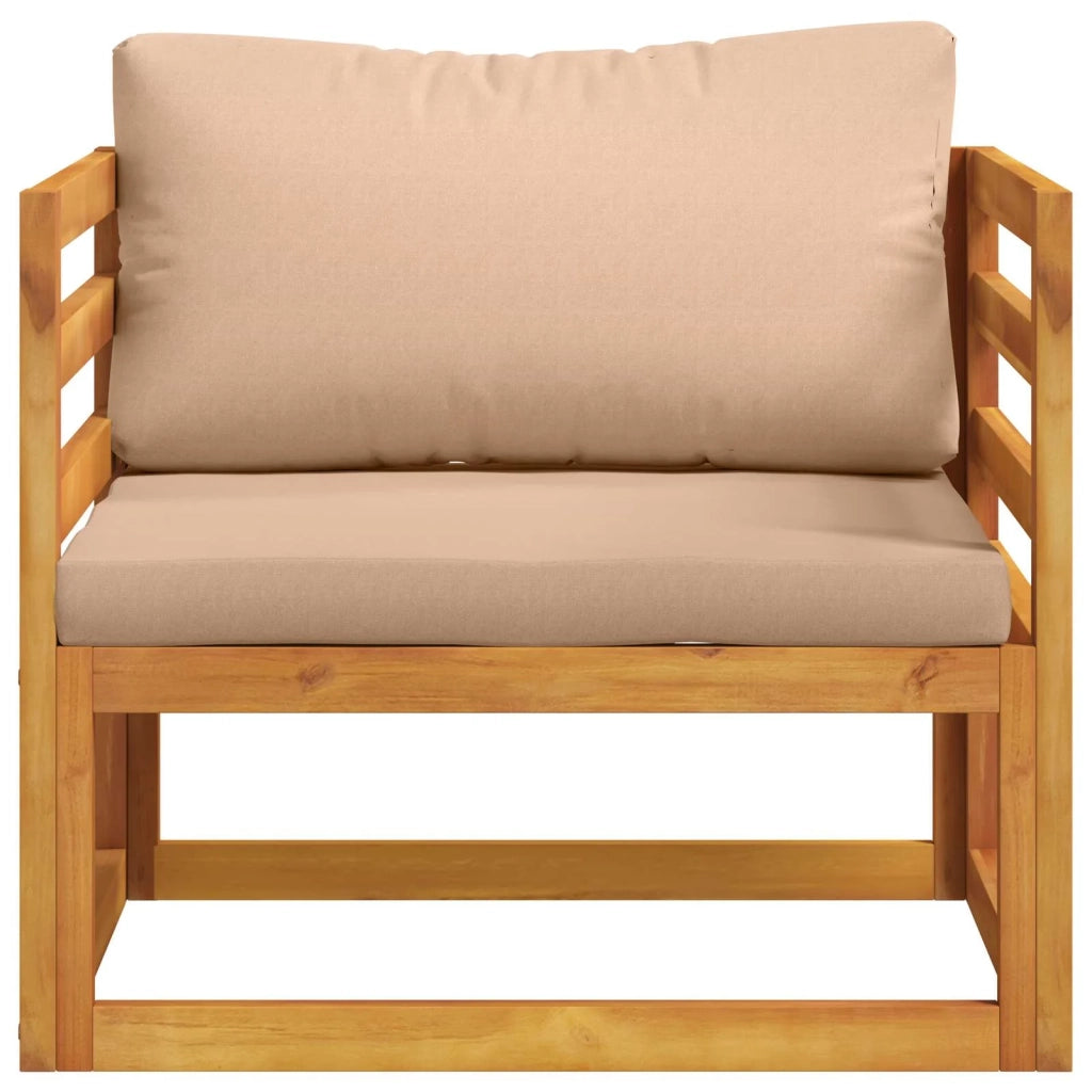 Poltrona modulare con cuscini 100 % poliestere Solid-Acacia 42028339