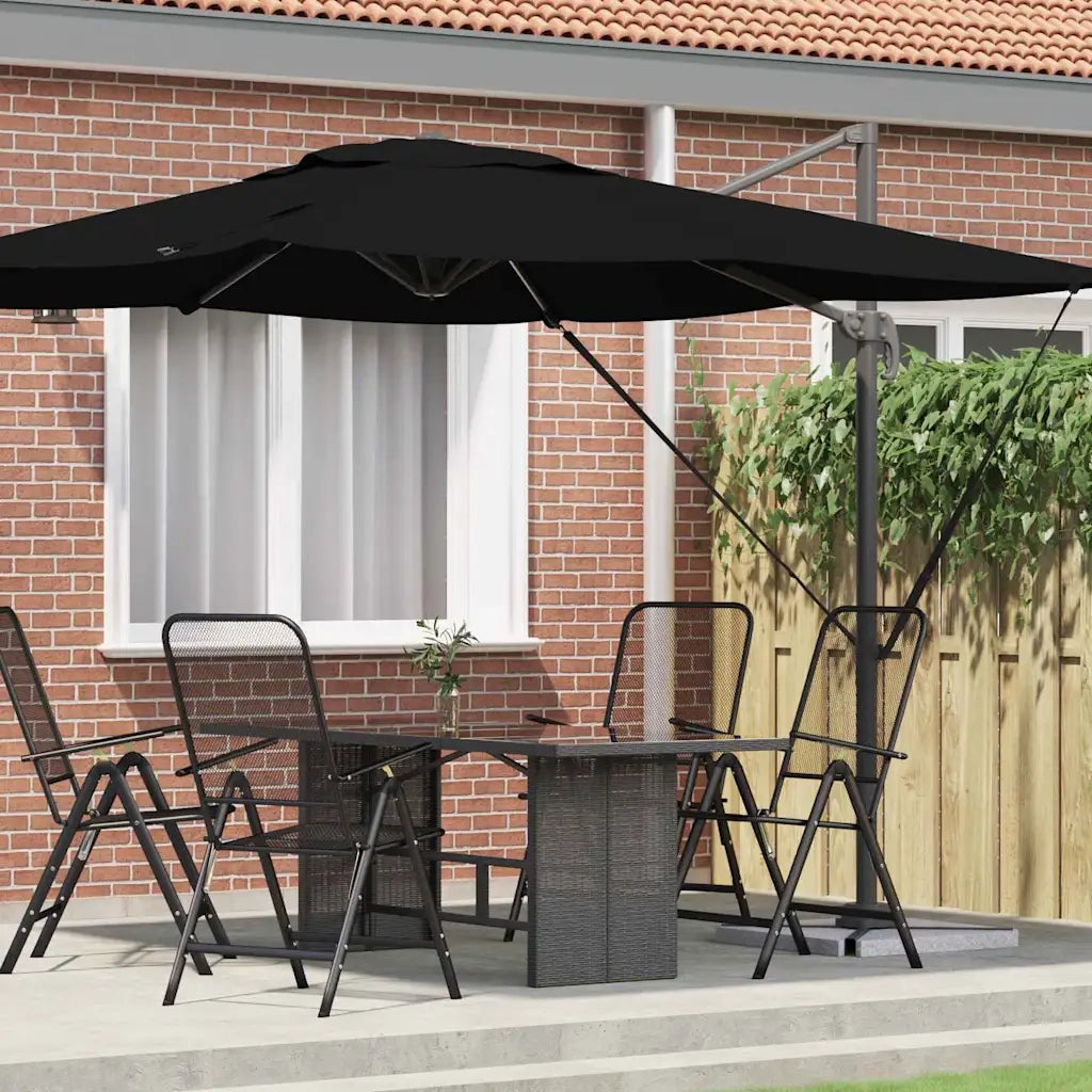 Parasol Roma Nero 286 x 284 x 265 cm Alluminio e Poliestere 42003339