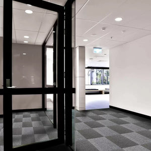 Set 20 Quadrotte di Moquette 50x50 cm 5mq in Grigio Platino