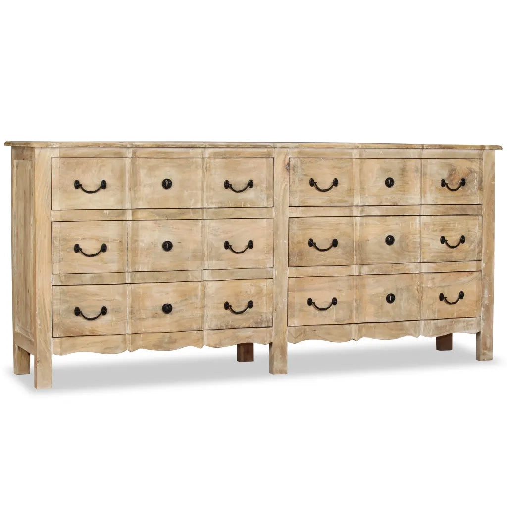 Credenza in Legno Massello di Mango 200x40x90 cm