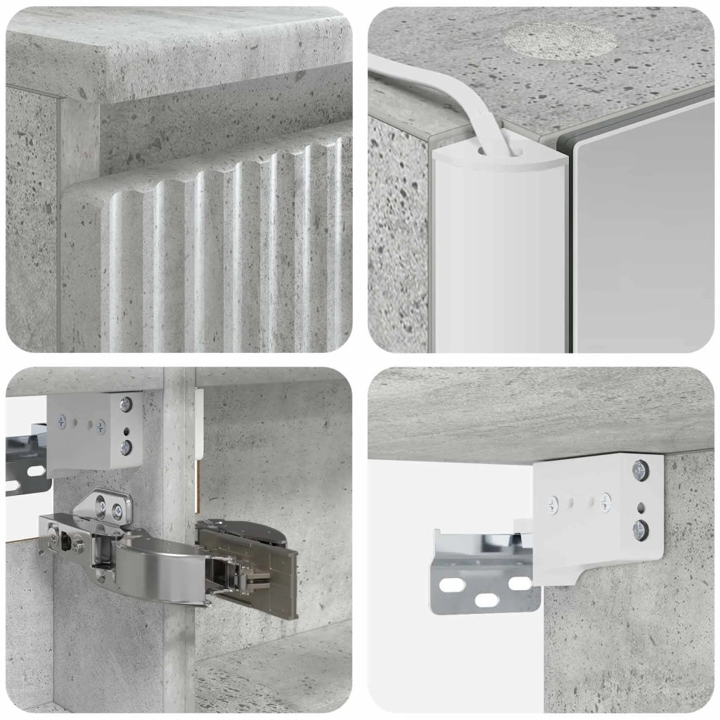 Set di Armadi da Bagno 5 pcs Grigio Cemento 53 x 15,5 x 70 cm 3407330