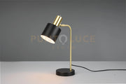 ADAM LAMPADA DA TAVOLO METALLO OTTONE SATINATO E NERO H. 43,5CM 1 LUCE ATTACCO E14