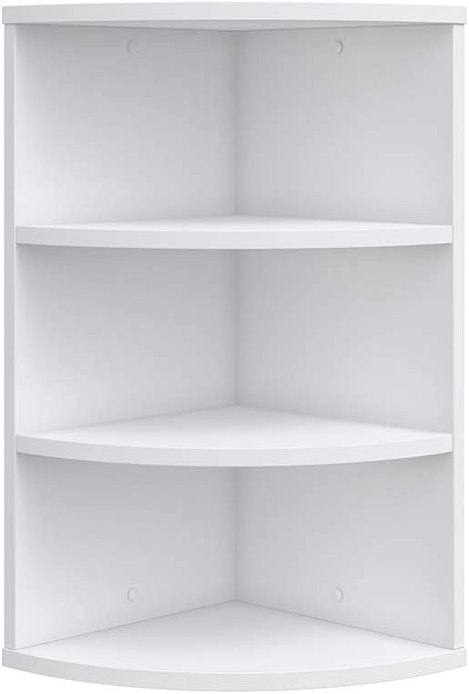 Libreria angolare da terra Ecki, Sonoma, 40 x 180 cm, per montaggio a parete con tre ripiani aperti