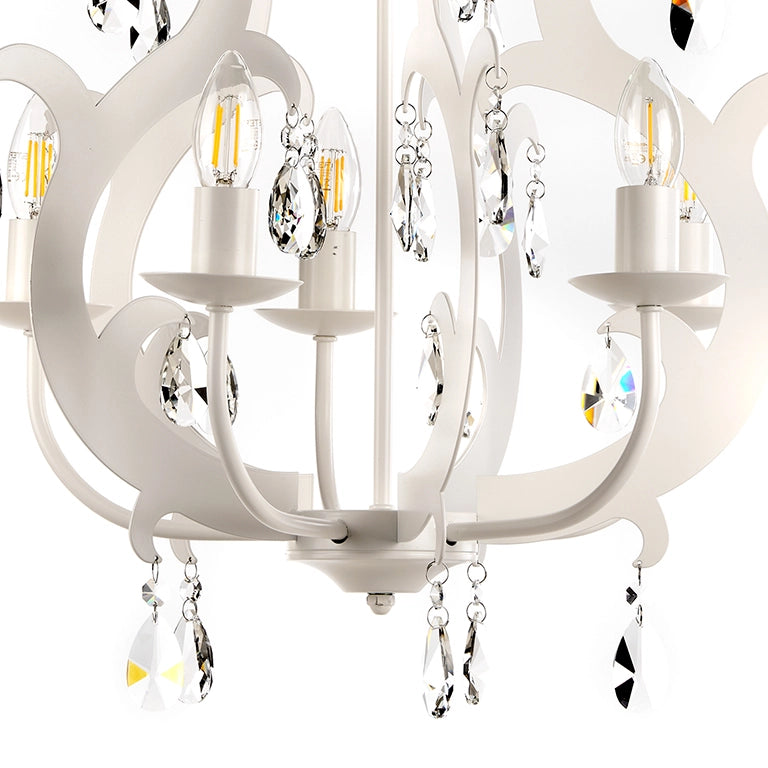 Lampadario Jane 5 luci Bianco