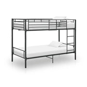 Letto singolo | Letto per adulti | Letto a Castello Nero in Metallo 90x200 cm