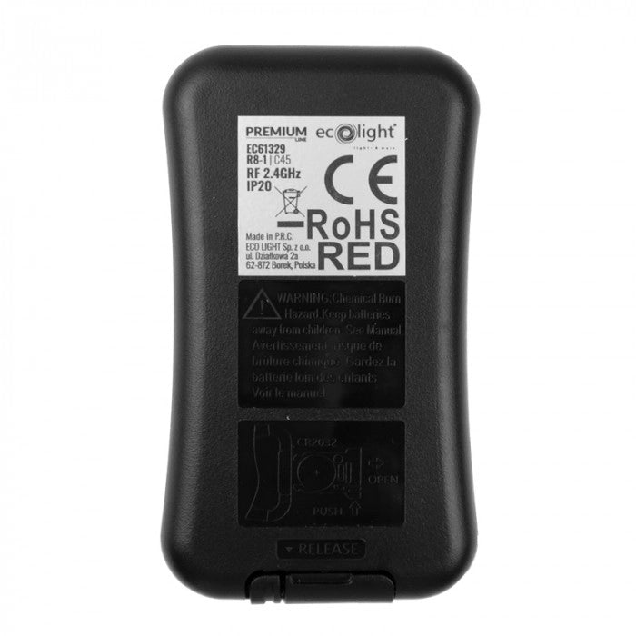 Telecomando RF touch per strisce LED RGB/RGBW R8-1 nero Ecolight