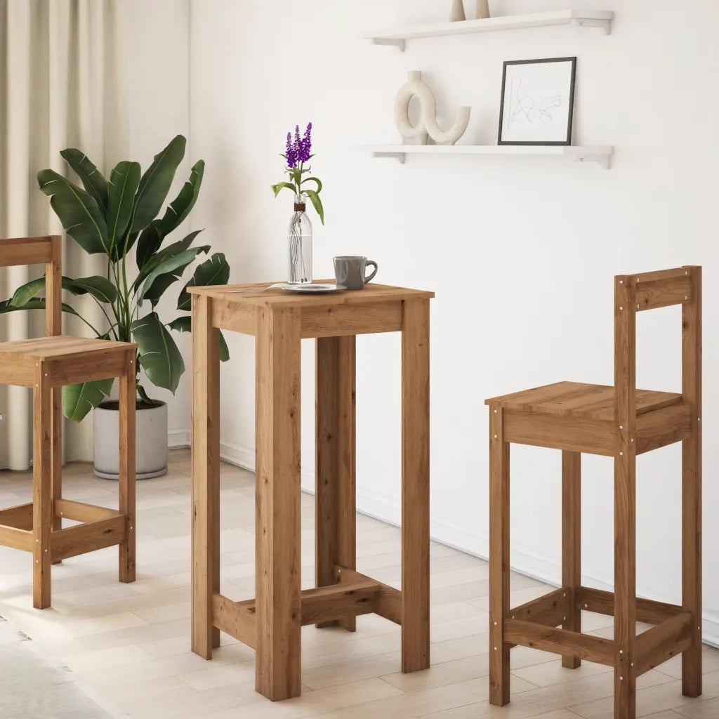 Tavolo Bar Rovere Artigianale 51x50x103,5 cm Legno Multistrato