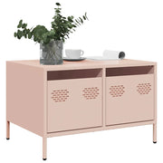Mobile TV-Credenza per TV-Console TV Rosa 68x50x43,5 cm in Acciaio Laminato a Freddo