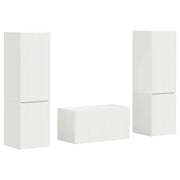 Set mobile TV 5 pz | Armadietto TV | Mobile Porta TV Bianco Legno multistrato