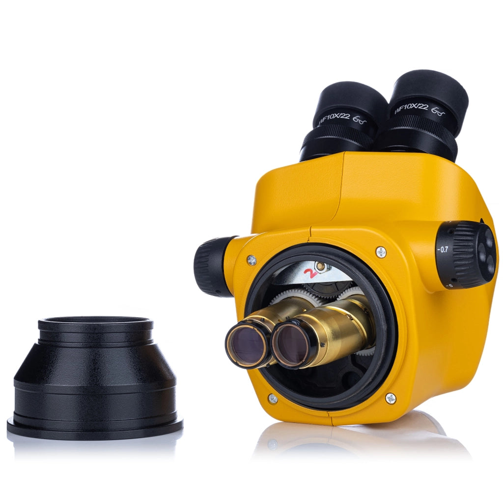 Mikroscopio Trinoculare Stereoscopico Rosfix Jupiter Pro MSJP-T-SDMS1 – Zoom 7x-50x, Testa 360°, Ottica Greenough