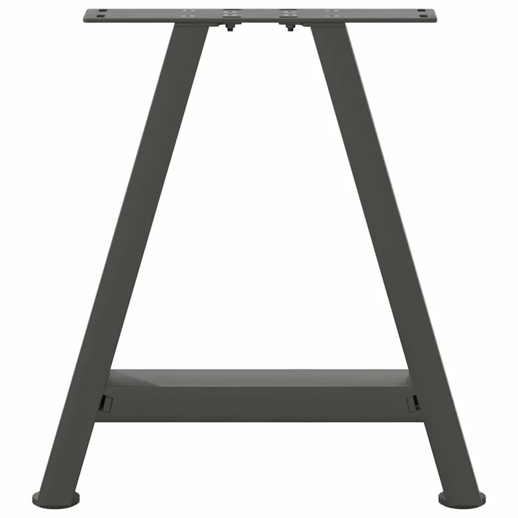 Gambe per Tavolino da CaffÃ¨ a Forma di A 2 pz Antracite 38x(42-43) cm Acciaio