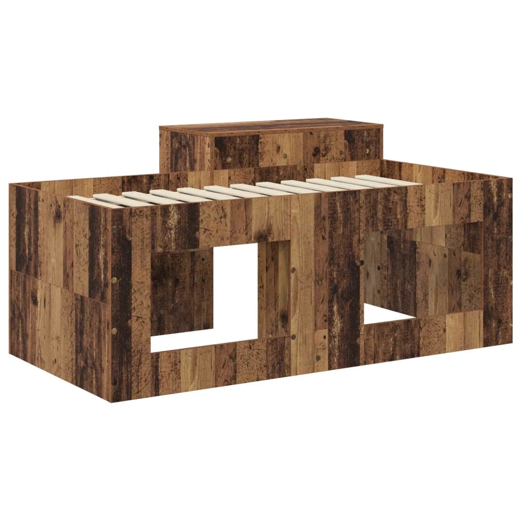 Letto alto per bambini con scrivania Legno antico 3422673
