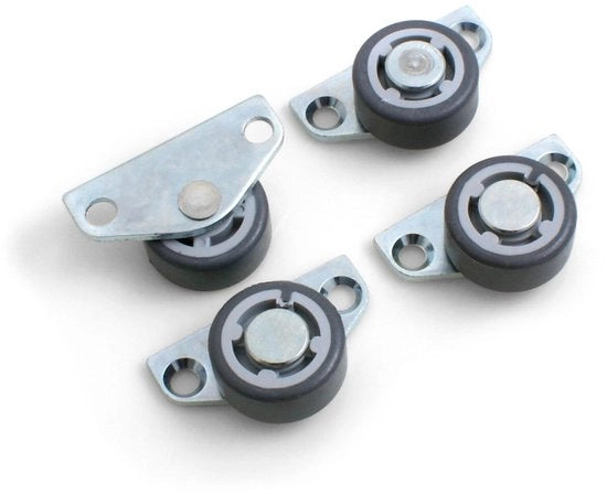 Design61 4x ruote per letto, ruote per pavimento, ruote per box, ruote per mobili, ruote per mobili 30x14 mm con superficie morbida