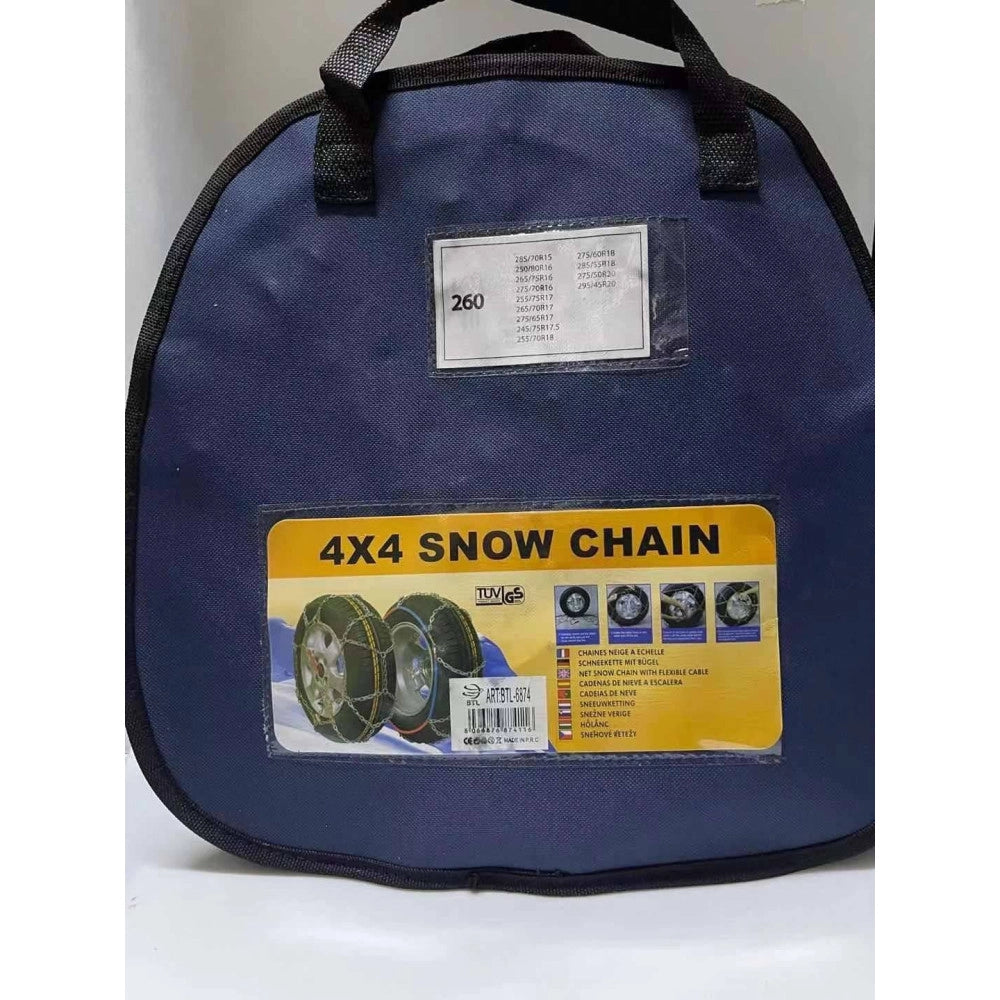 Trade Shop - Catene Da Neve Per Auto Gruppo 260 Pneumatici Facili Da Montare Omologate -