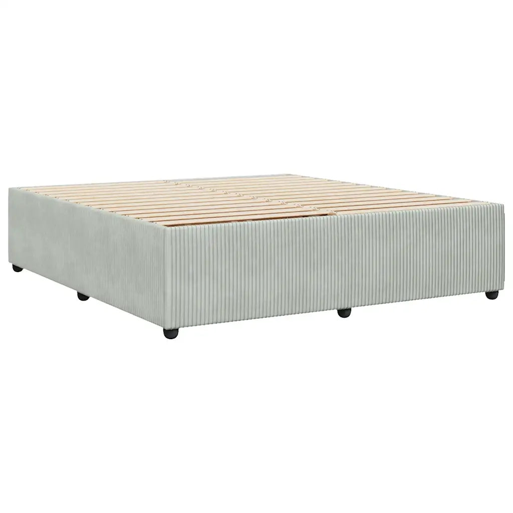 Giroletto senza Materasso-Struttura Letto Grigio Chiaro 200x200 cm Velluto 662987