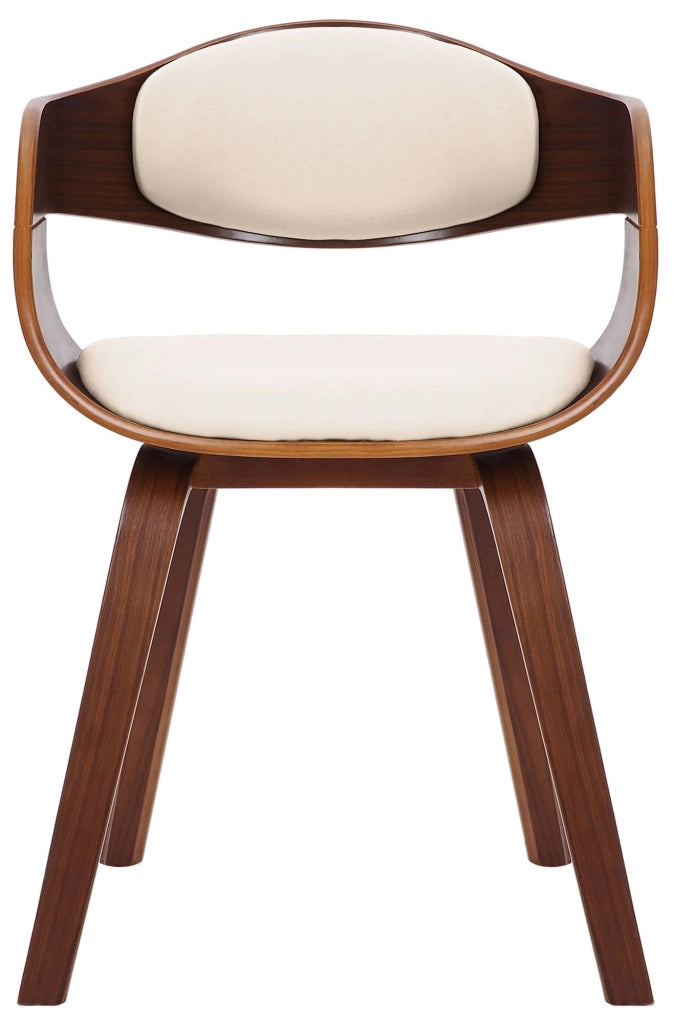 Sedia Kingston in Similpelle Noce/crema