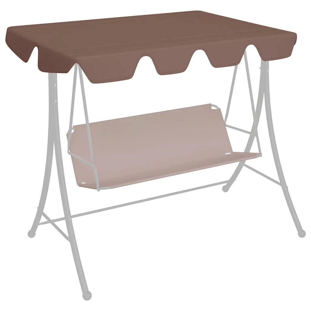 Baldacchino per Dondolo Giardino Marrone 150/130x105/70 cm CFW8776940