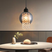 Lampada a sospensione ZMH E27 da sala da pranzo 1 fiamma lampada a sospensione in vetro moderno per soggiorno cucina