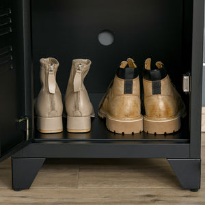 Armadietto Metallico 43x50x180 cm 1 Anta Nero