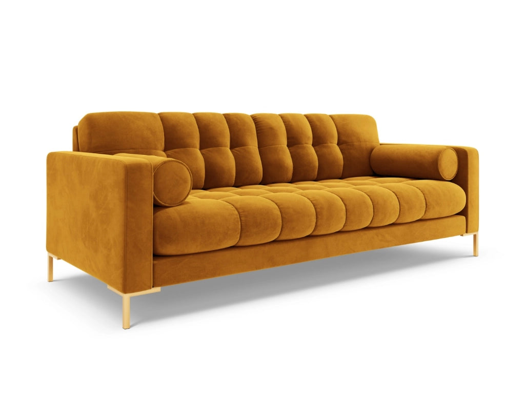 Cosmopolitan Design - Divano "Bali" 4 posti in velluto giallo 