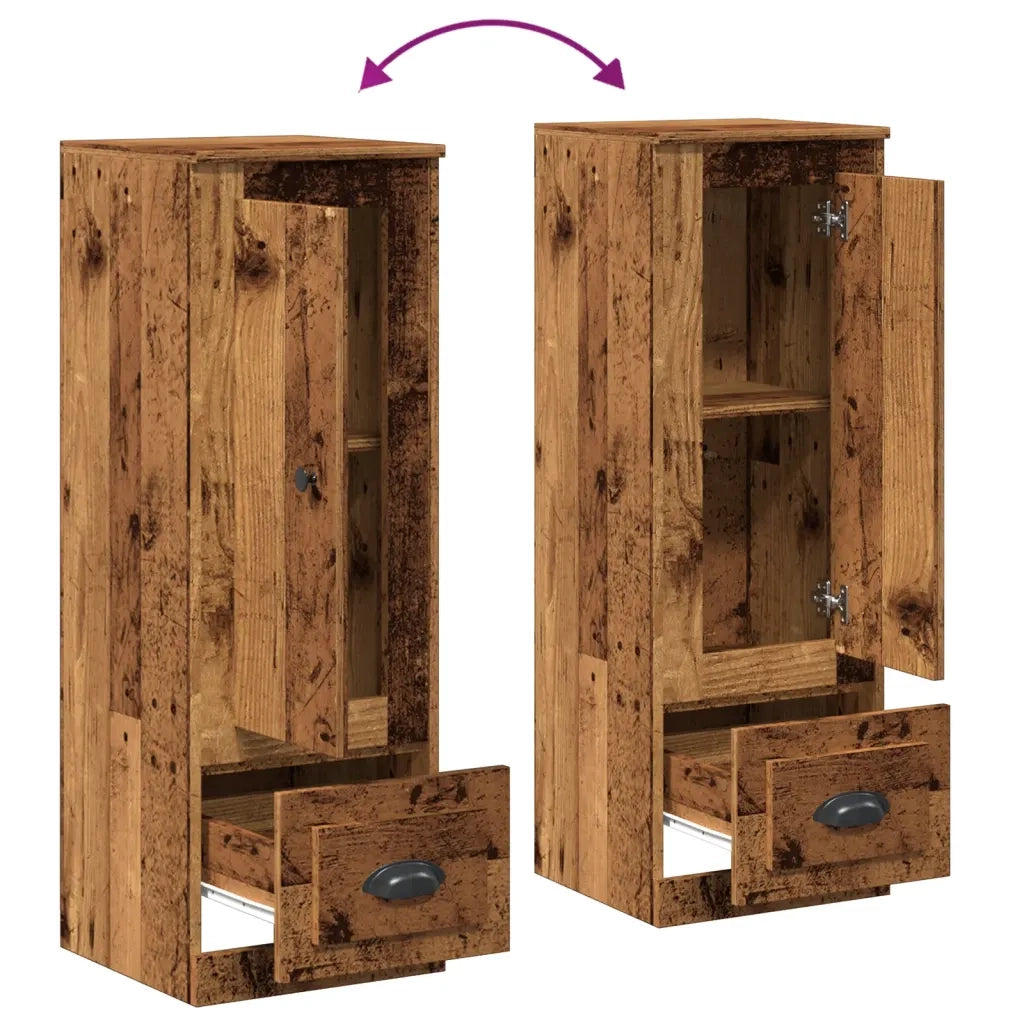 Credenza Legno Antico 36x35,5x103,5 cm in Legno Multistrato