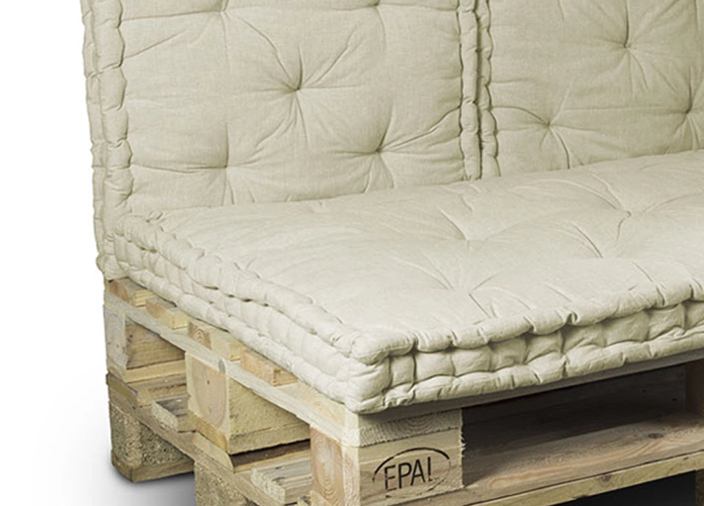 Cuscino Mattonella Per Seduta-Schienale Divani Pallet Cuscino Per Bancale 80x120 - 80x120 - Tortora