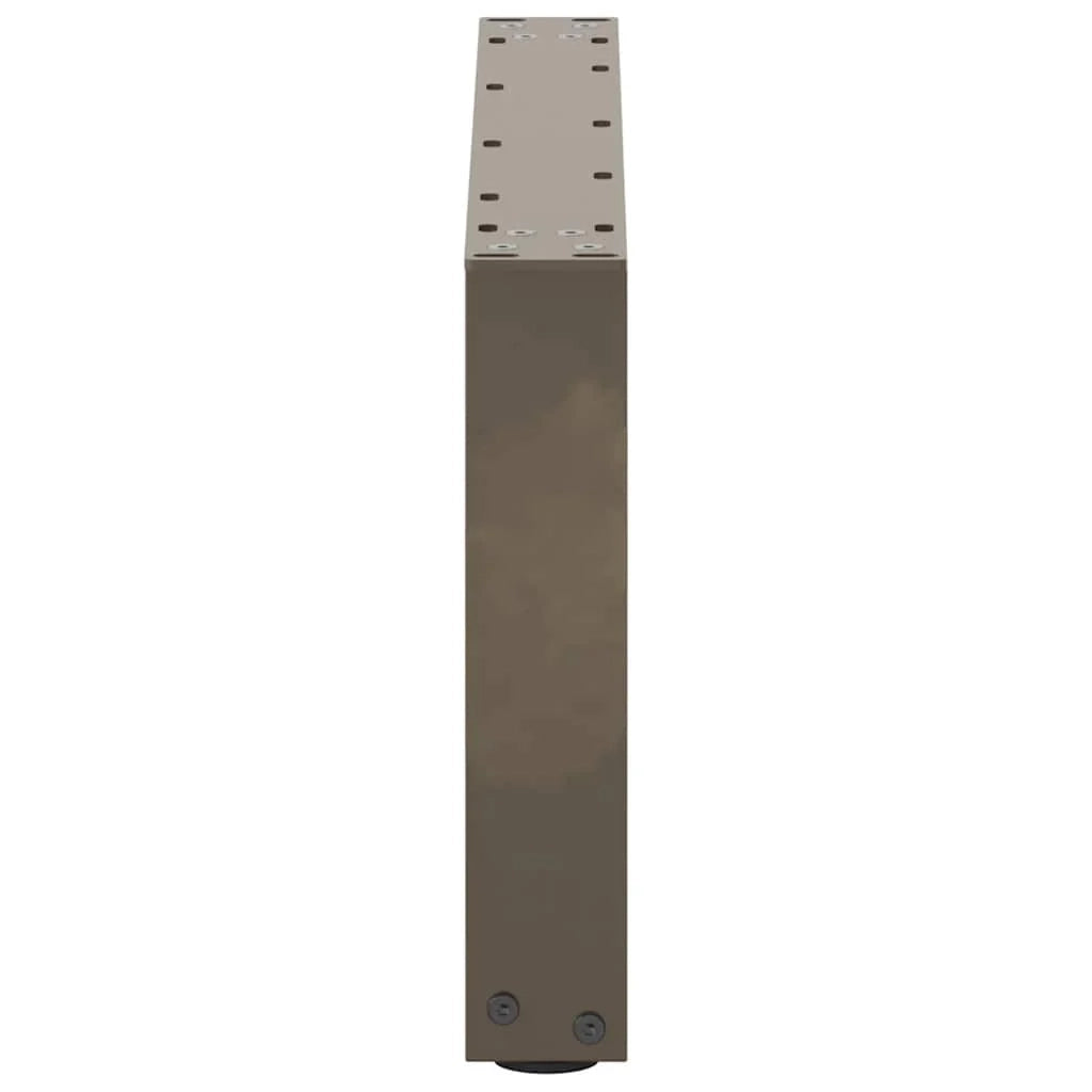 Set di 2 gambe per tavolino da caffè a forma di U 60 x 30 cm struttura robusta design moderno acciaio naturale 02_0057383