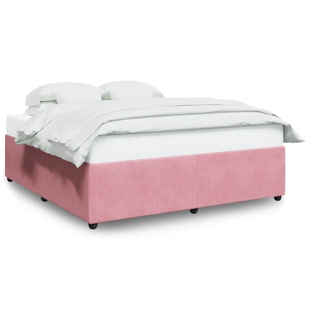 Giroletto-Struttura Letto Rosa 200x200 cm in Velluto 190324