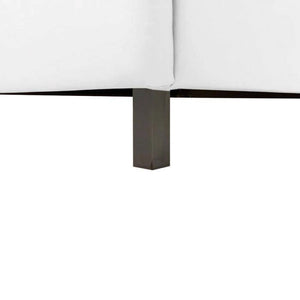Letto matrimoniale 0, Struttura per letto in legno ed ecopelle, Made in Italy, adatto per materasso 160x190 Cm, Bianco