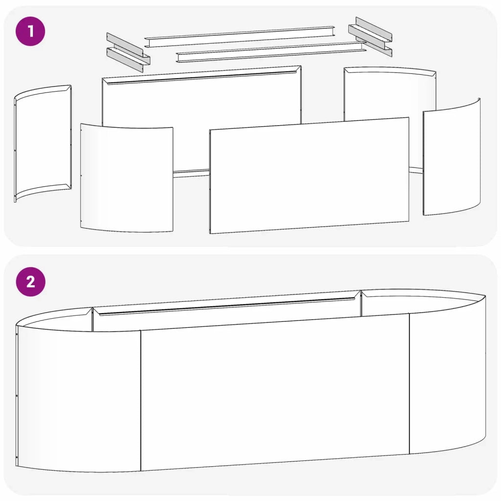 Letto rialzato da giardino Acciaio Inox 140 x 40 x 40 cm 8011716