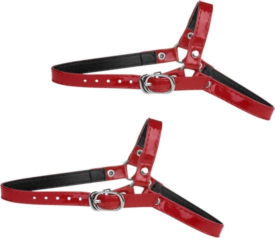 Sostegno per scarpe a lacci rimovibili per donne - Cinturini antiscivolo per scarpe - Adattabili - Rosso acceso - 20,5cm/8,07