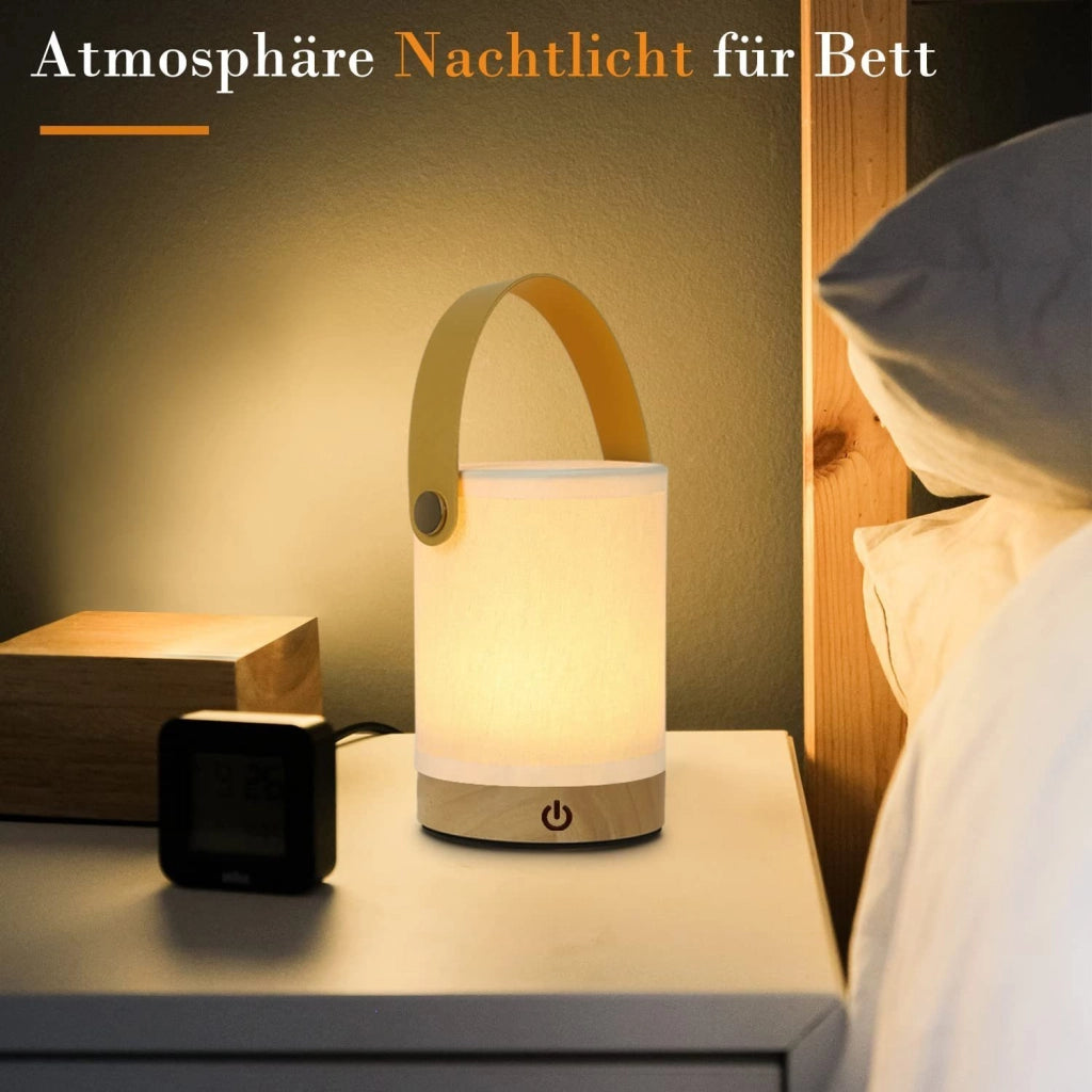 ZMH Lampada da tavolo LED wireless touch dimmerabile USB ricarica per comodino