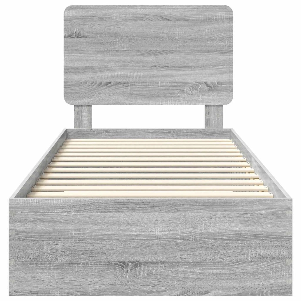 Struttura del letto Grigio Sonoma 90 x 190 cm Legno multistrato 3412842