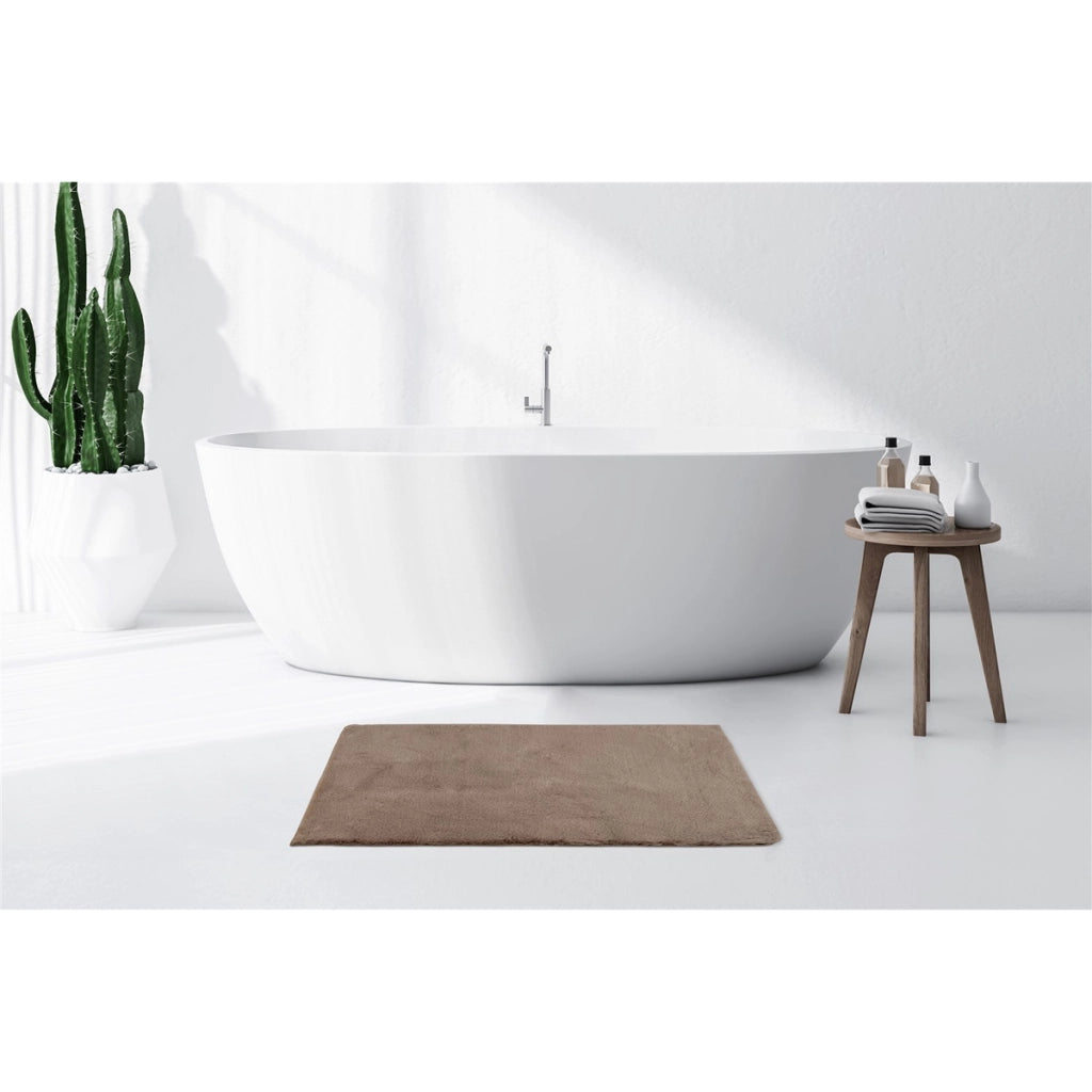 Tappeto da bagno Rabbit Light beige scuro 65x100 cm