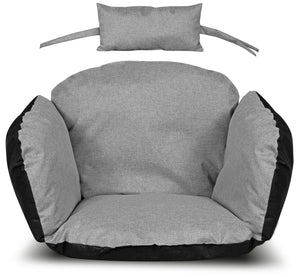 AIO FACTORY Cuscino da giardino impermeabile grigio 112x113 cm per sedia sospesa