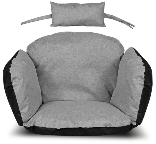 AIO FACTORY Cuscino da giardino impermeabile grigio 112x113 cm per sedia sospesa