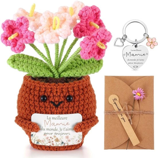 Sostegno per chiavi in cotone a mano - decorativo - unico regalo per nonna - sentito omaggio - pezzo decorativo