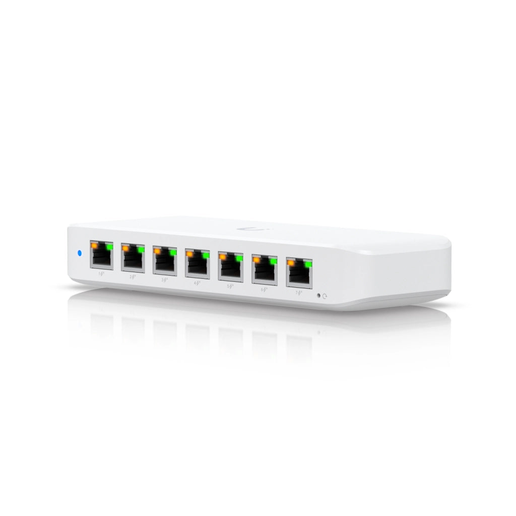 Switch unifi 8p poe ubiquiti usw-ultra-60w-eu l2 compatto 7p gbe poe+  1p gbe -52w poe