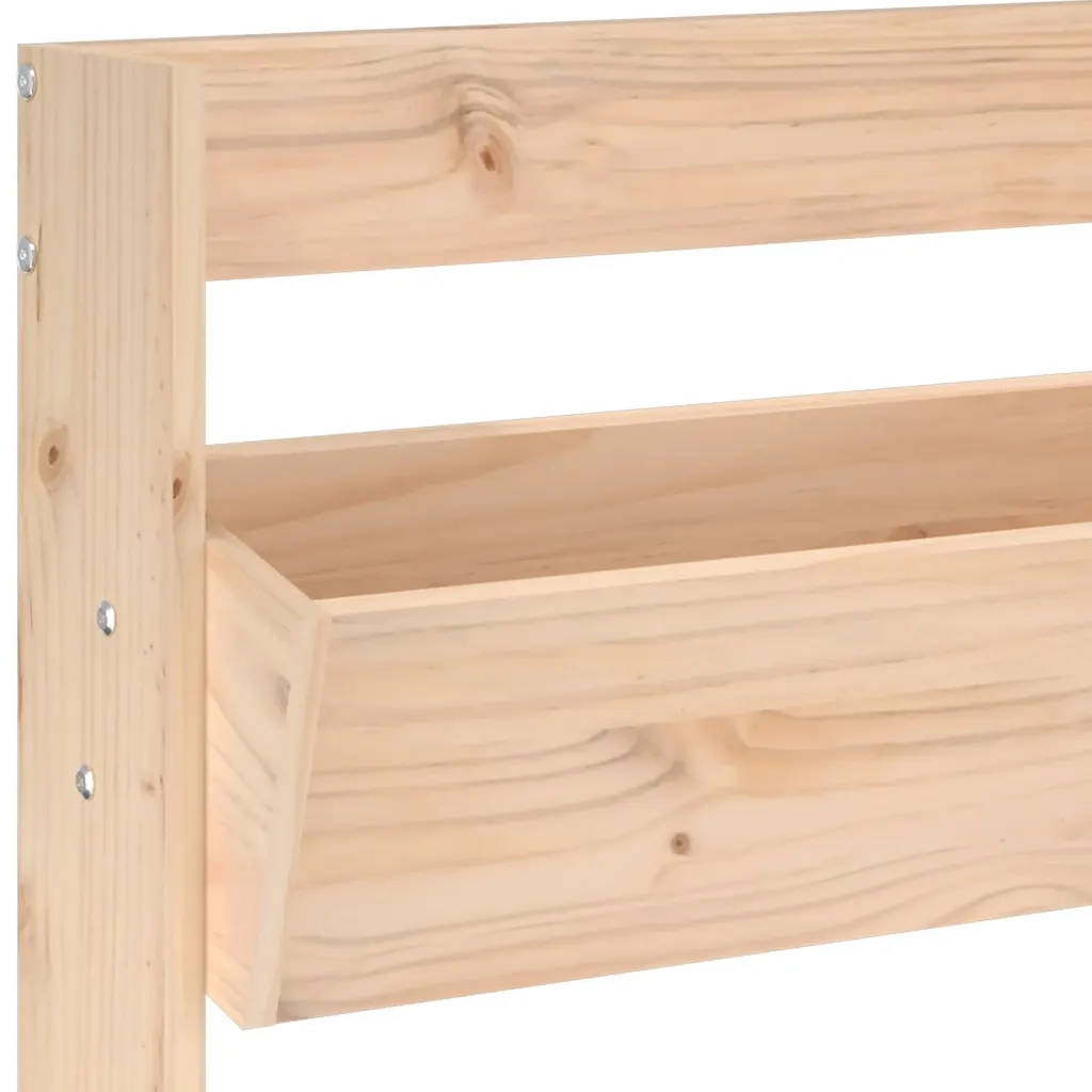 Fioriera | Cassetta per fiori | Vaso a Muro 3 Ripiani 60x18,5x110cm Legno Massello di Pino