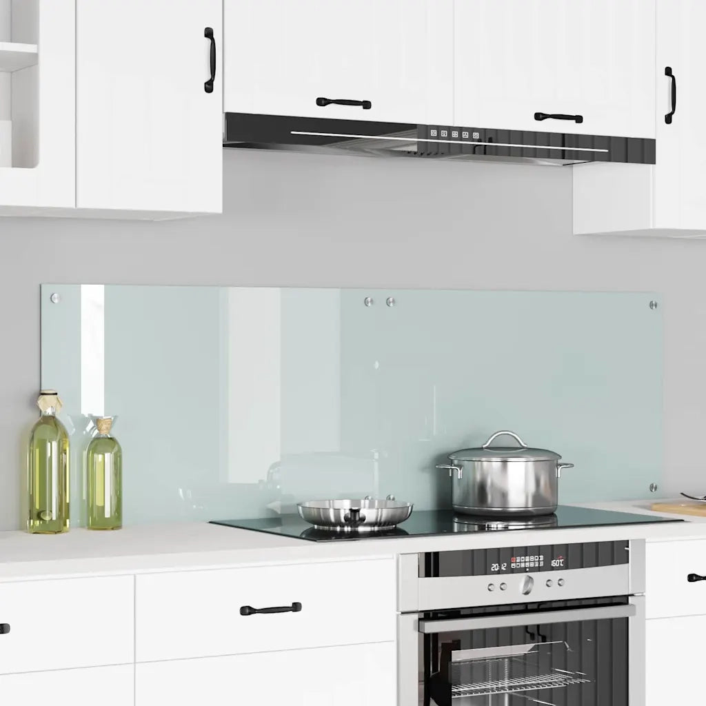 Schienale da cucina 2 pcs Bianco 80 x 50 cm vetro temperato 3415522