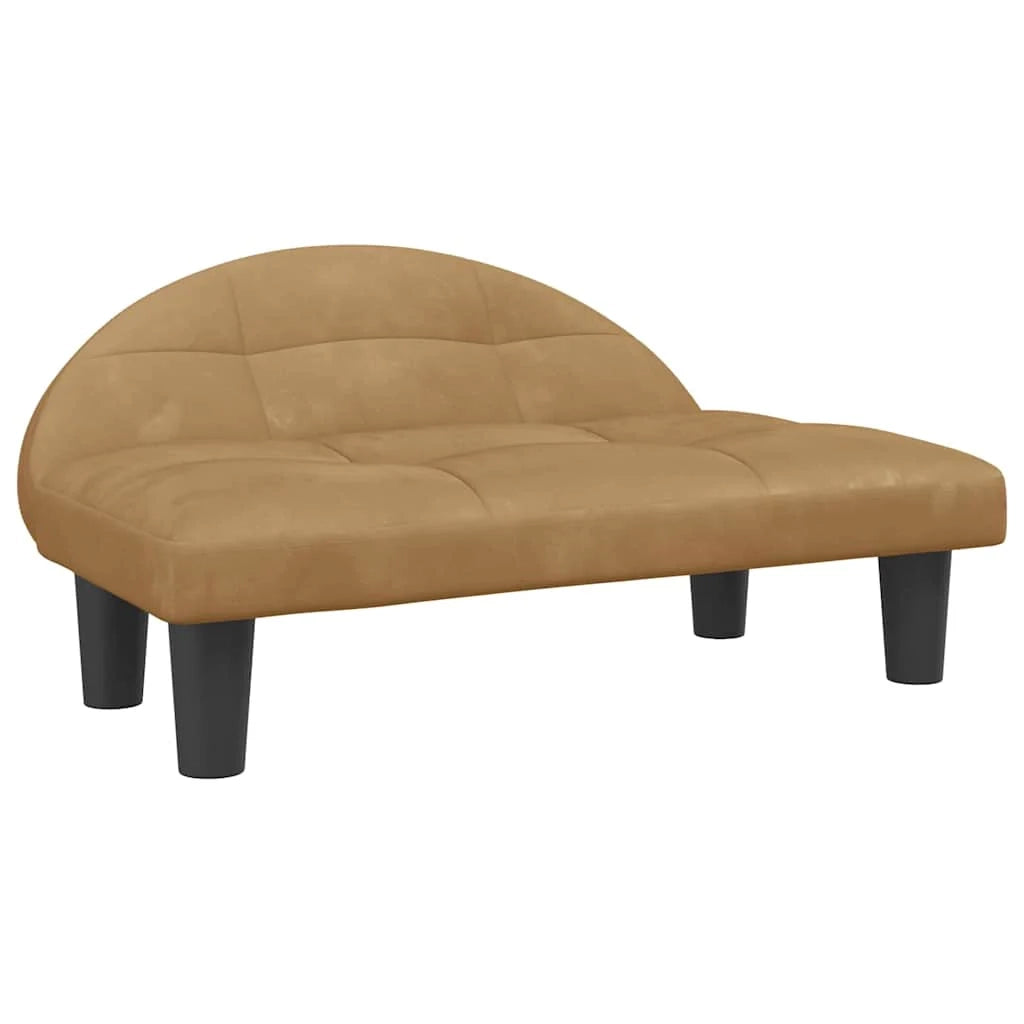 Cuccia per cani comoda cesta da divano 70 x 52 x 30 cm velluto marrone 02_0042900