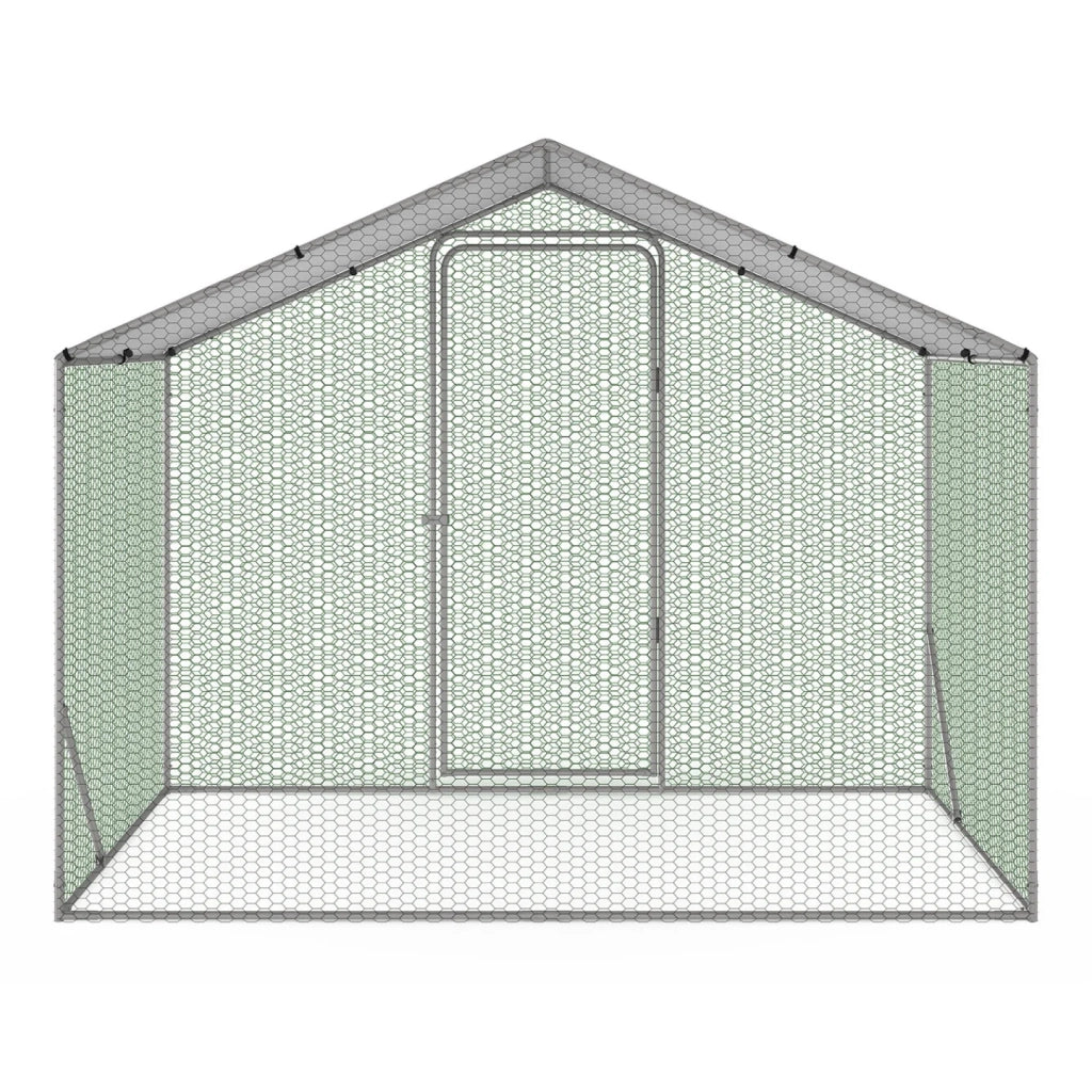 IDMarket - Recinzione per pollaio 3 m² rete metallica 2,20x1,4 M acciaio zincato