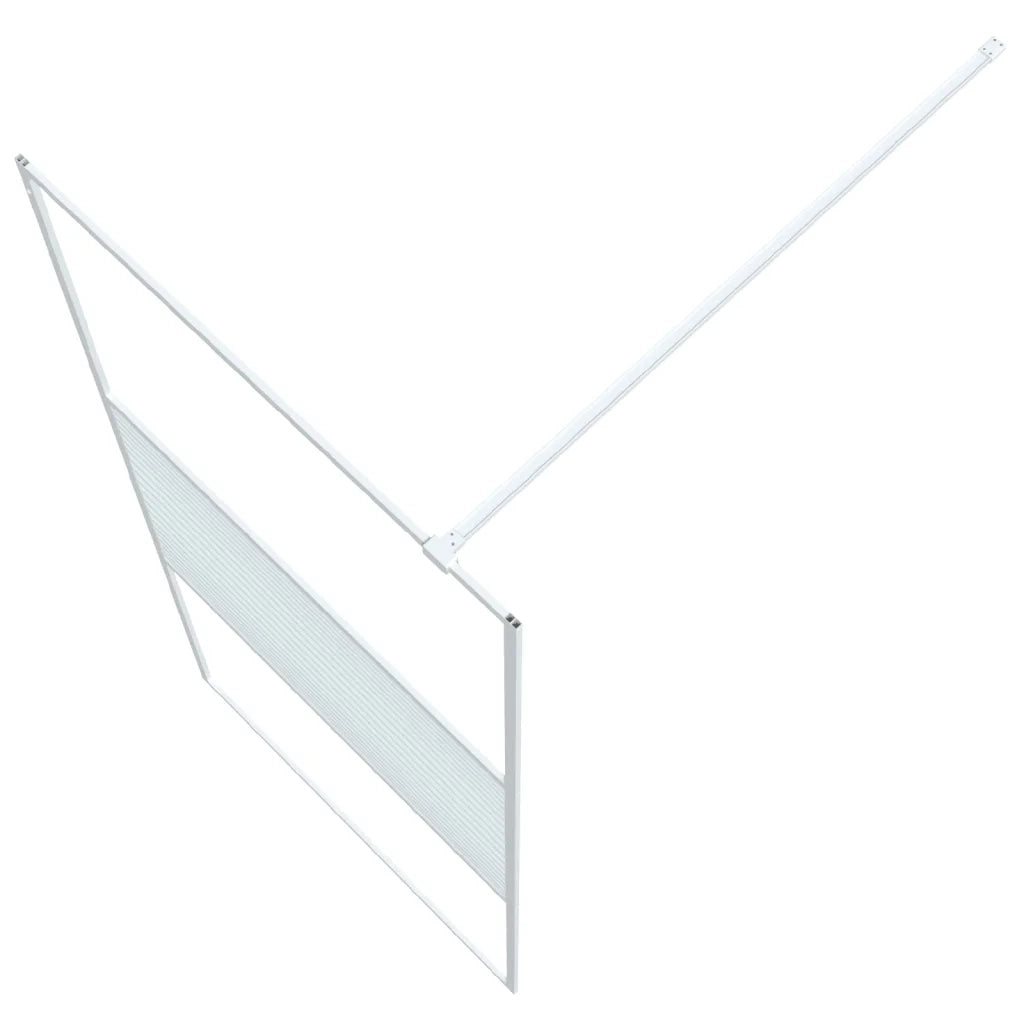 Parete Doccia Walk in Bianca 90x195 cm Vetro Trasparente ESG