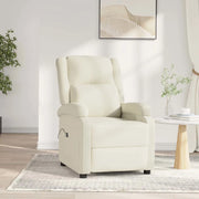 Poltrona Elettrica Reclinabile-Divano Sedia Crema in Velluto 193304