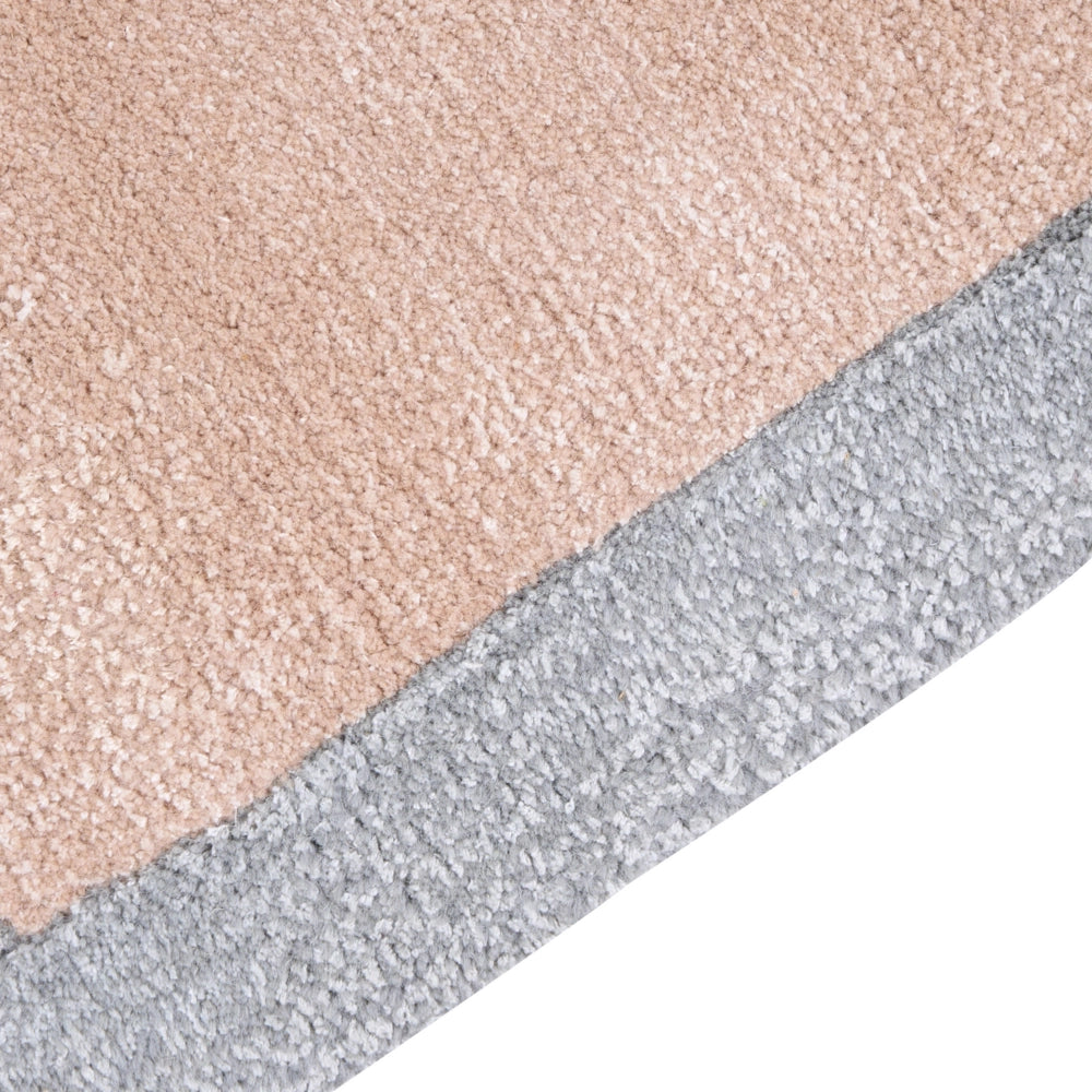 Tappeto Area Beige e Grigio Viscosa e Lana Forma Rettangolare 160 x 230 cm Stile Moderno Glam